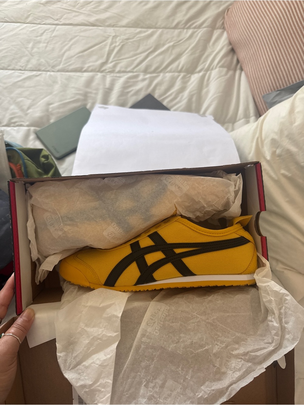 Onitsuka Tiger Yellow and Black Mexico 66 Sneakers
